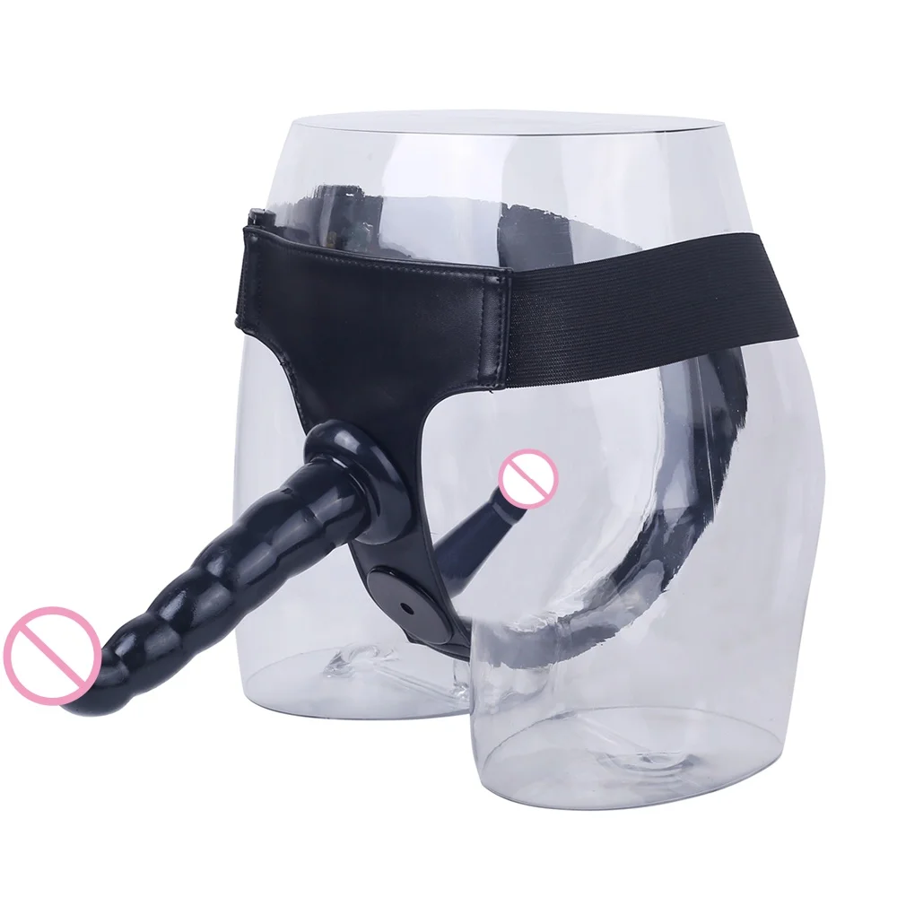 Couples Harness Strap-on with 2 Dildos for Anal G-spot Clitoris Stimulation Prostate Massager Adult Sex Toy for Lesbian Women
