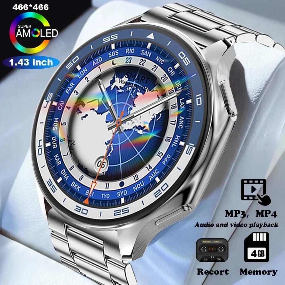 

2024 New Smartwatch MP3 Music & MP4 Video, 4GB Storage, Album Recorder, IP68 Waterproof, Bluetooth Call, Heart Rate Monitoring.