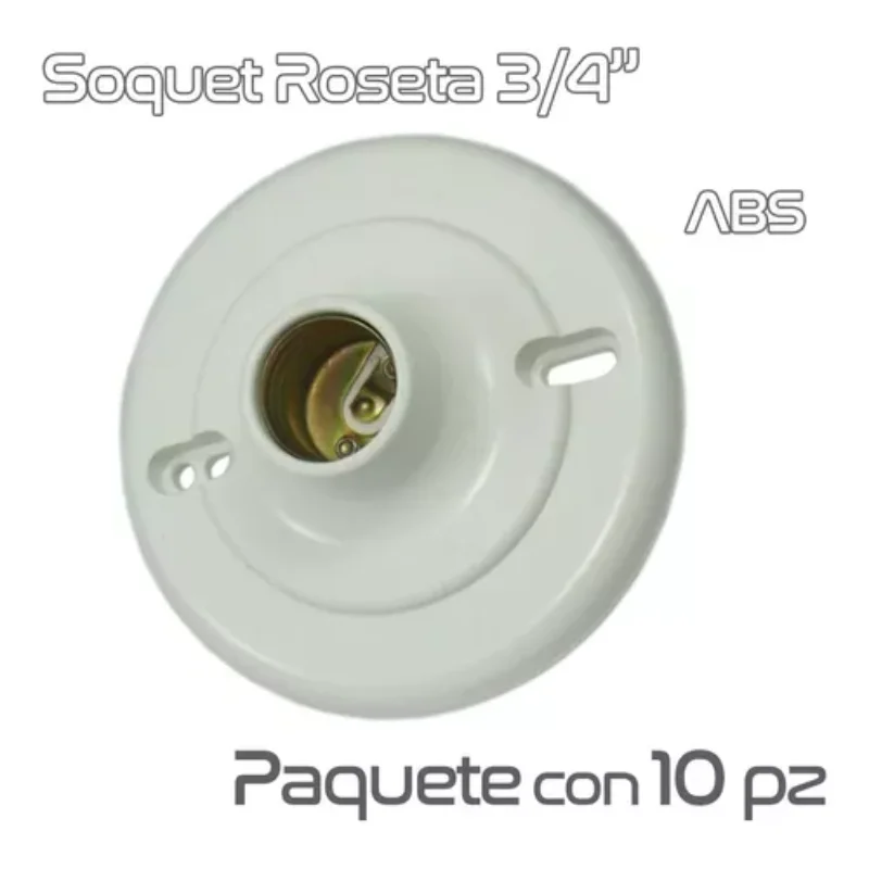 10 packs of Soquet Roseta ABS 3/4 E27 white lamp  accessories and sockets