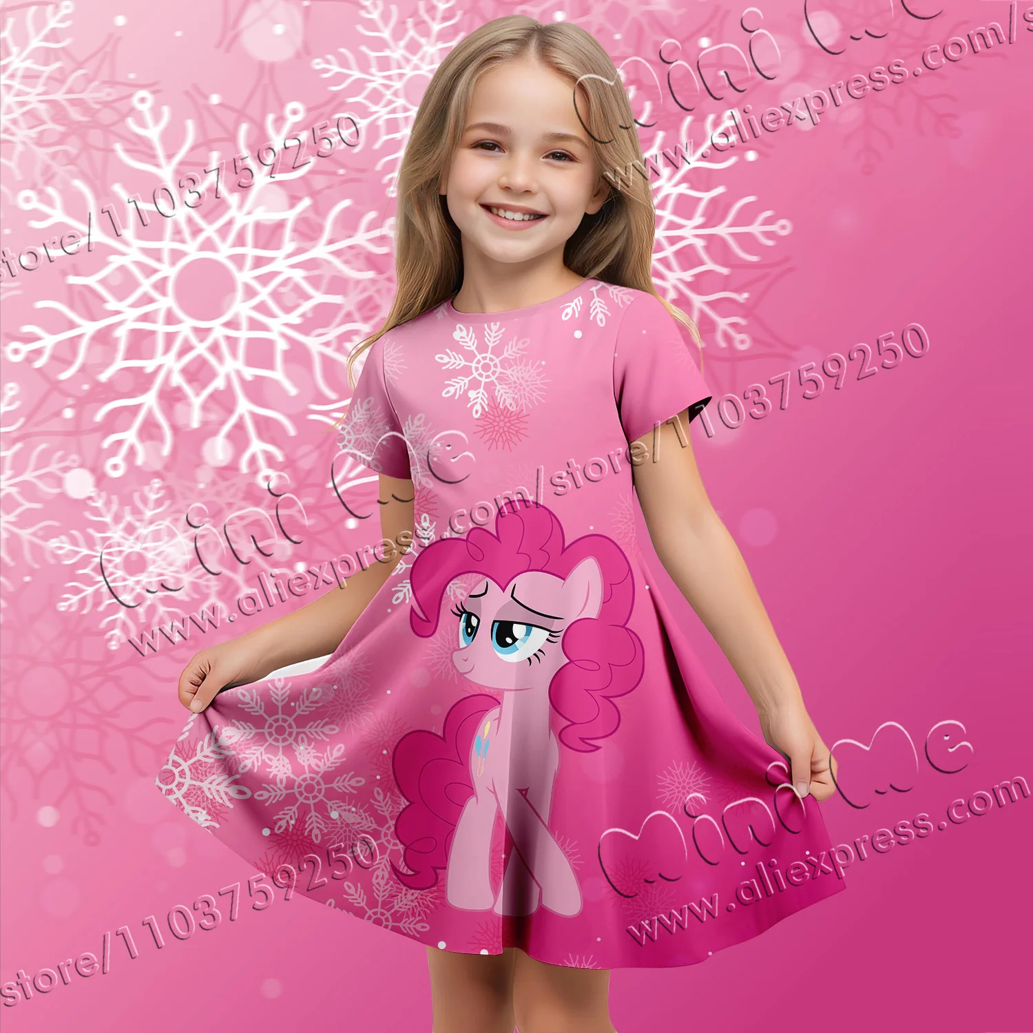 

MINISO authorizes 3D printing sequins Christmas My Little Pony Special Edition dresses girls clothing holiday 2025 children