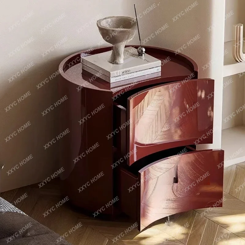 light luxury high-end paint bedside storage cabinet bedroom bedside storage cabinetTJ