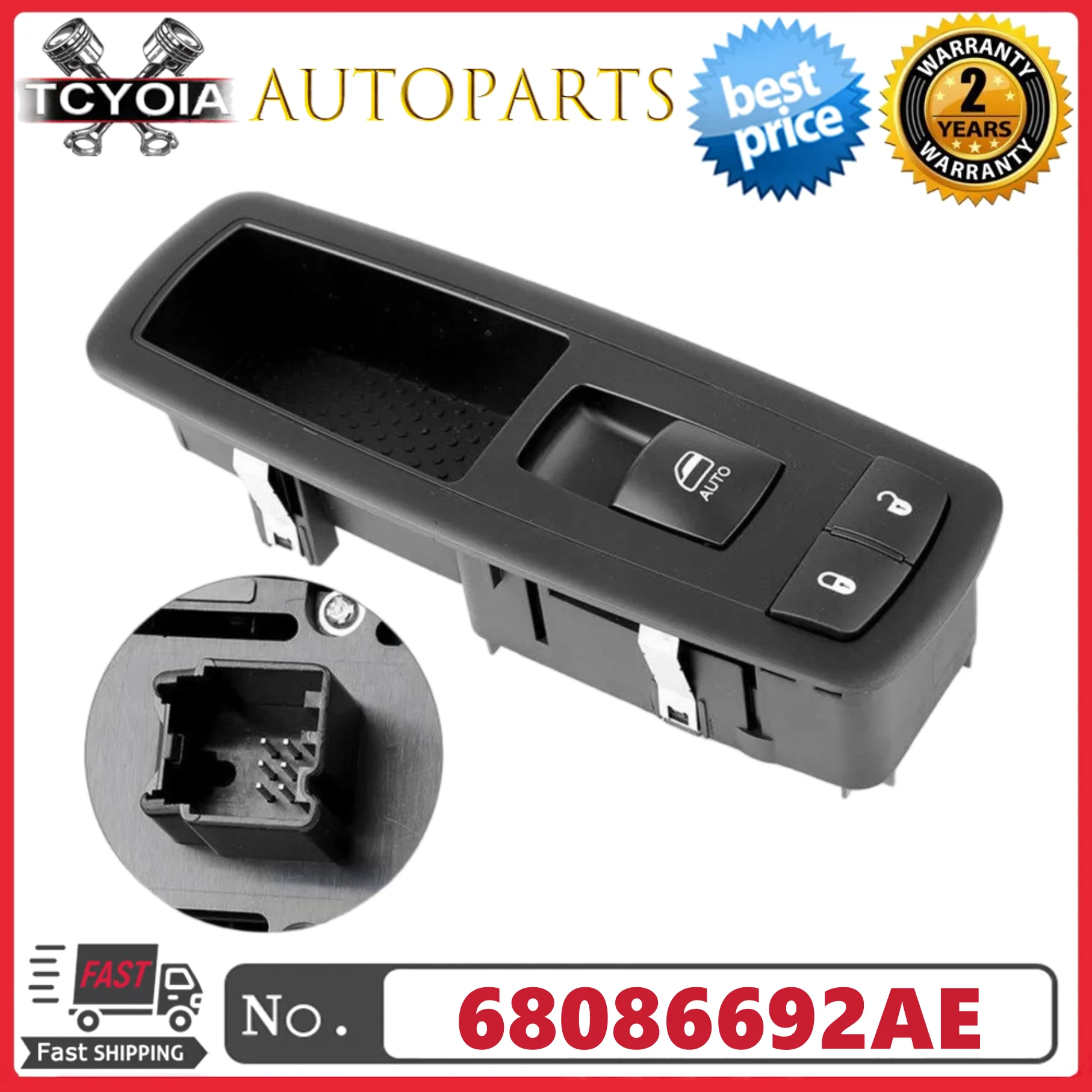 

Переключатель стеклоподъемника передней пассажирской двери 68086692AE для DODGE DURANGO 2011-2015, JEEP GRAND CHEROKEE 2014-2015