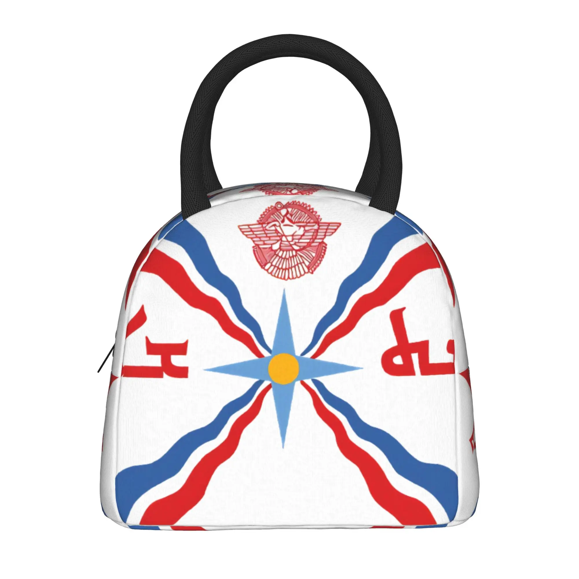 Assyrian Flag Accessories Insulated Lunch Tote Bag For Outdoor  Food Storage Bag Portable Cooler Thermal Lunch Box