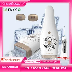 Electric IPL Hair Remove Epilator Ice Cooling At-home IPL Hair Removal System 3 Replaceable Lens 500,000 Flashes For Woman Man