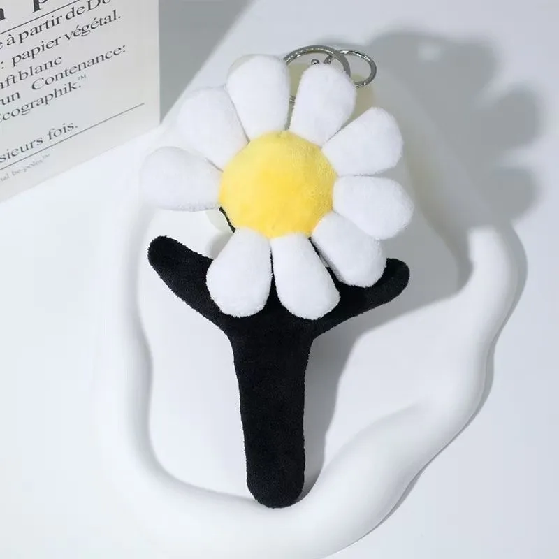 Portachiavi con lampada a margherita in peluche Kpop Idol G-DRAGON Portachiavi a forma di bastoncino luminoso