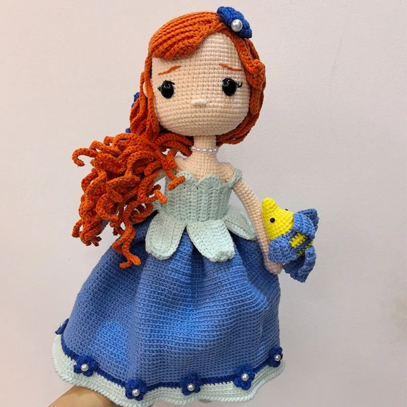 Crochet Dolls Anime Doll Princess Ariel Doll Birthday Gifts Home Deco Finshed Dolls