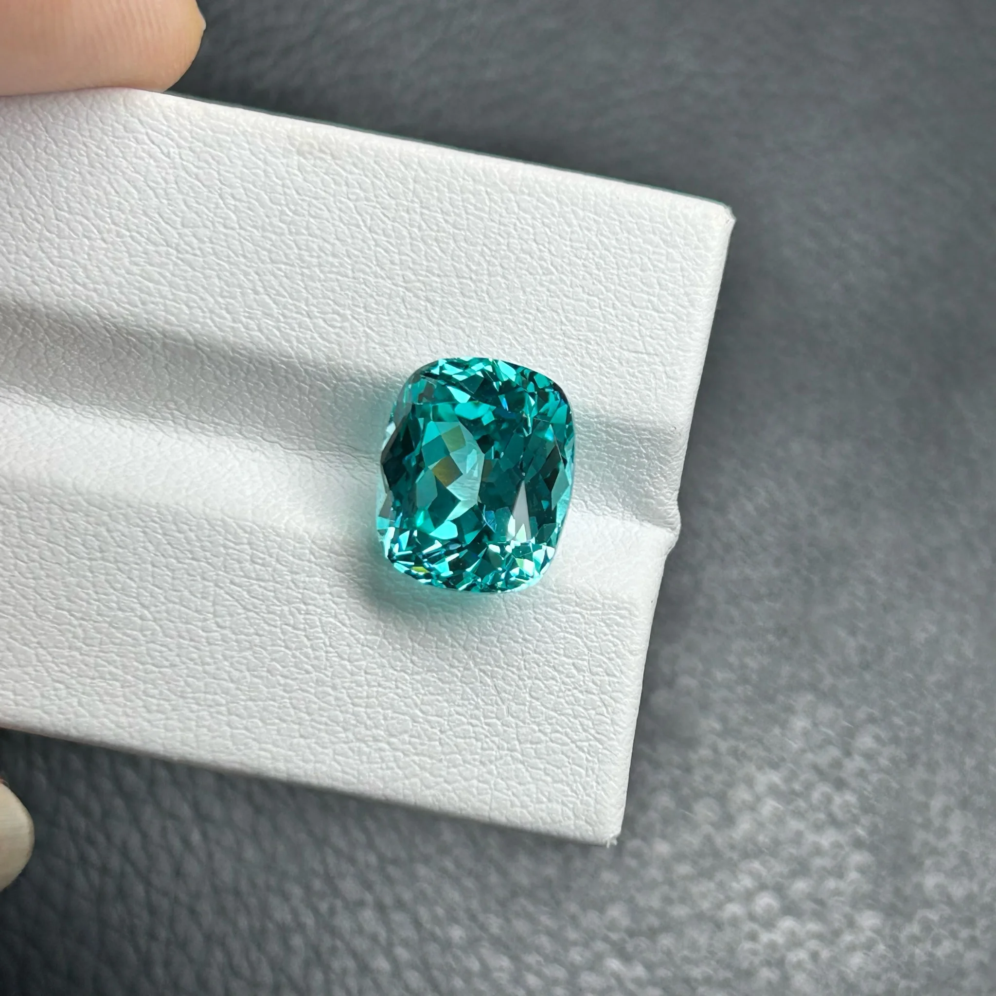 

High Quality Lab Created Paraiba Gemstone Long Cushion Cut Blue Synthetic Paraiba For Jewelry