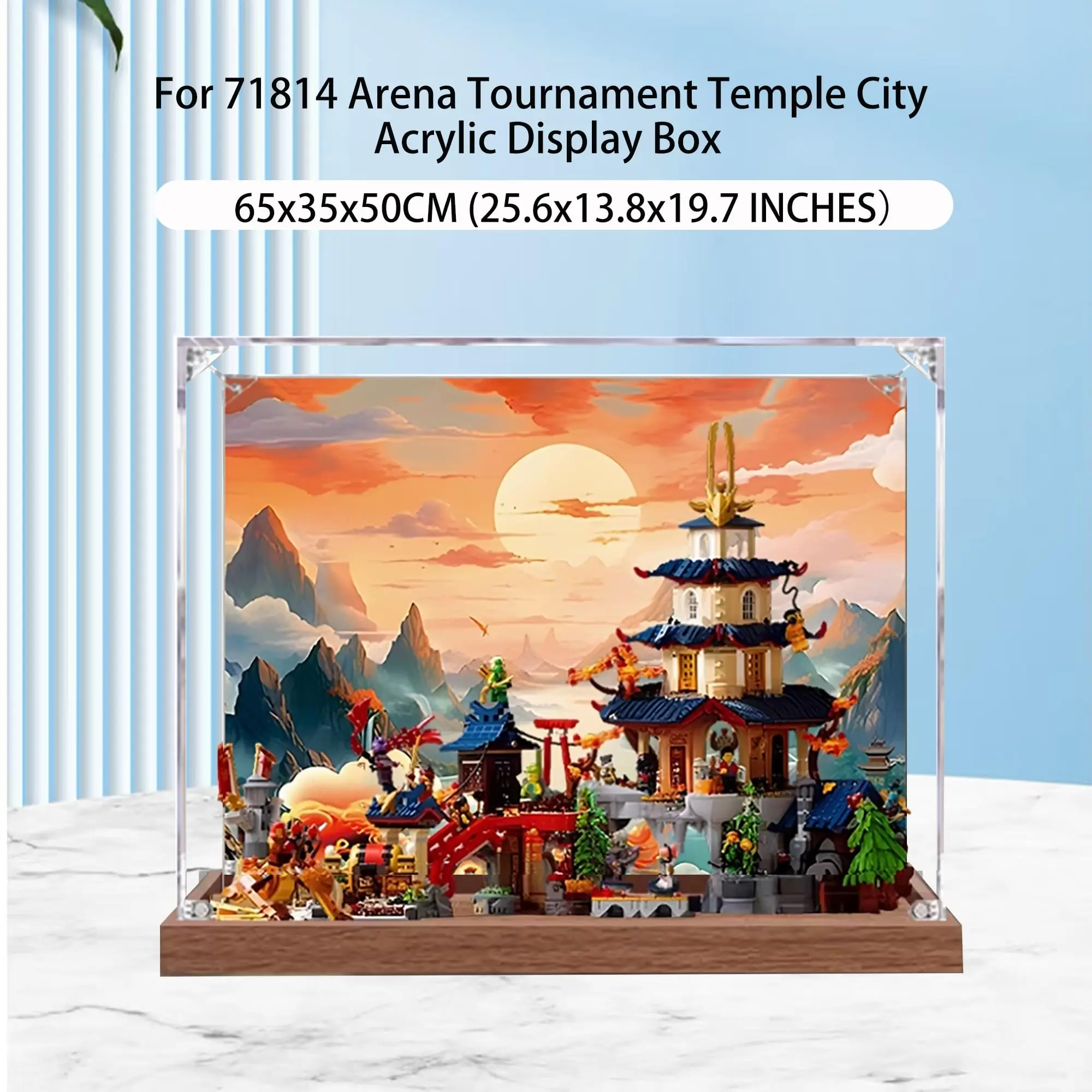 

Acrylic Display Case for Lego 71814 Arena Tournament Temple City Model,3mm Dustproof Display Box,Display Case-Model Not Included