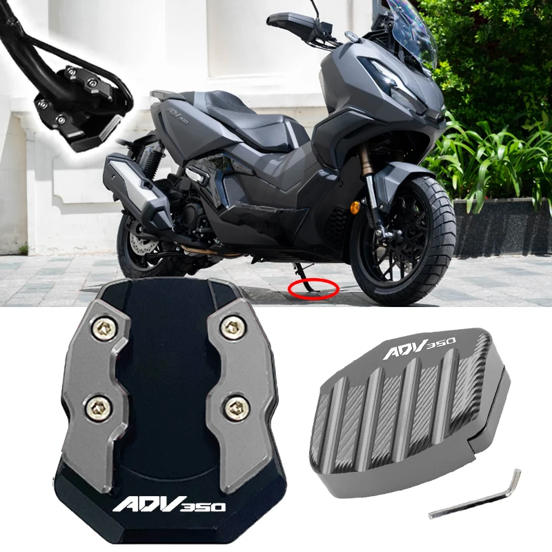 For HONDA ADV 350 adv 350 2021 2022 2023 Motorcycles Accessories Foot Side Stand Enlarger Plate Pad Kickstand Extension ADV350