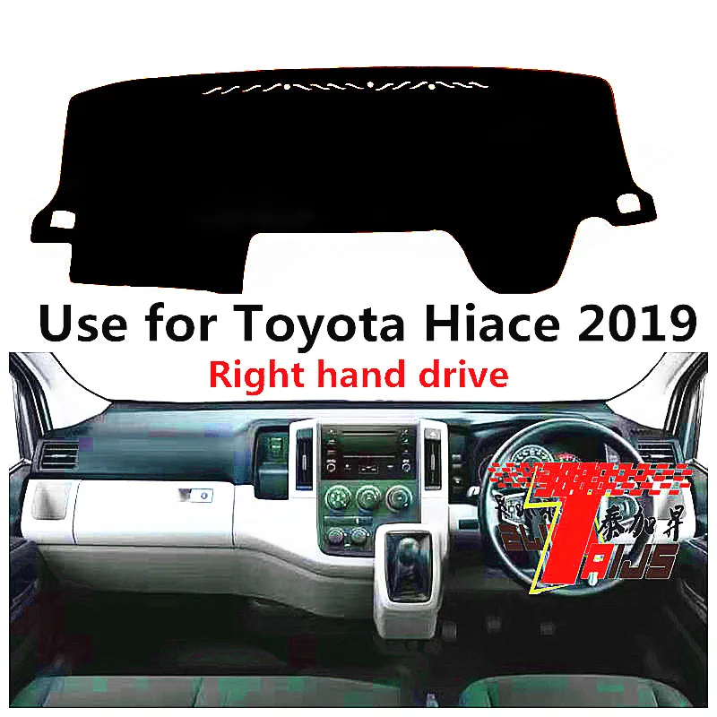 Use for Toyota HIACE 2019 Custom fit Dashboard Cover Left/Right Two Materials Three Color Choices Car Accessory