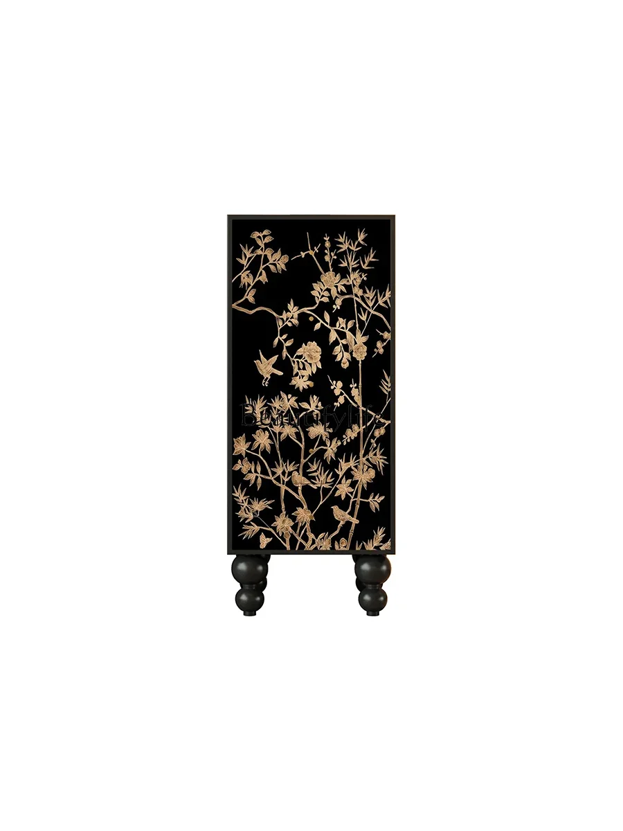 X4 New Chinese style hi shang branch chest of drawers solid wood against the wall multi-functional storage cabinet