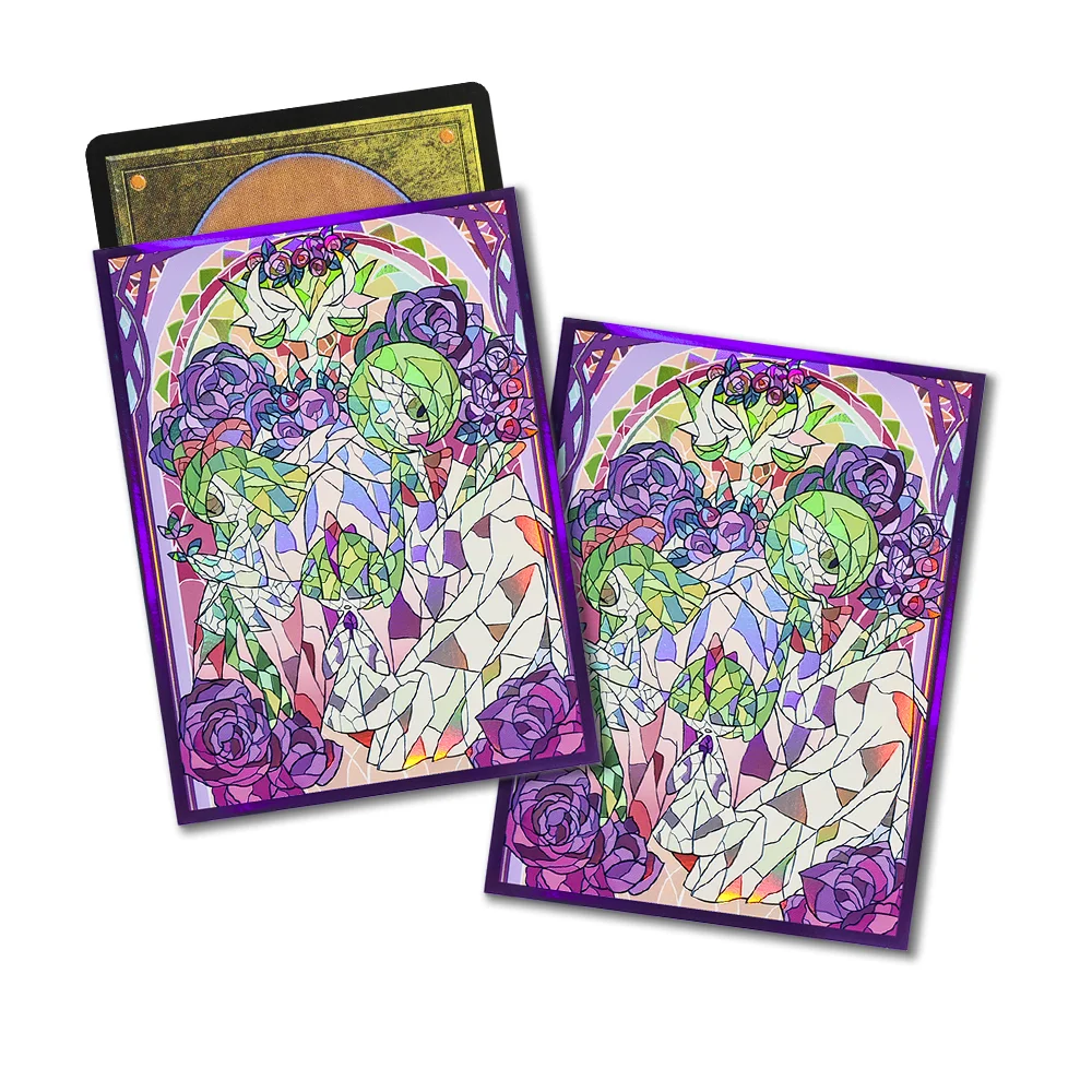 60 Stück 66x91mm Holographische Glas-Effekt Laser-Kartenhüllen Glänzende Spielkarten-Schutzhüllen für PKM/PTCG/TCG Spielkarten – Detail 19