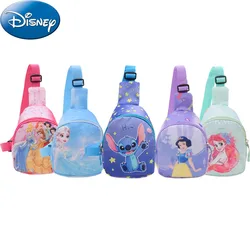 Disney Original Cartoon Chest Pack Lilo & Stitch Frozen Princess Cute Baby Portable Crossbody Bag Children Casual Small Backpack