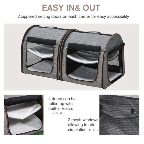 Pet Cat Carrier Comfortable and Portable Pet Carriers for Cats