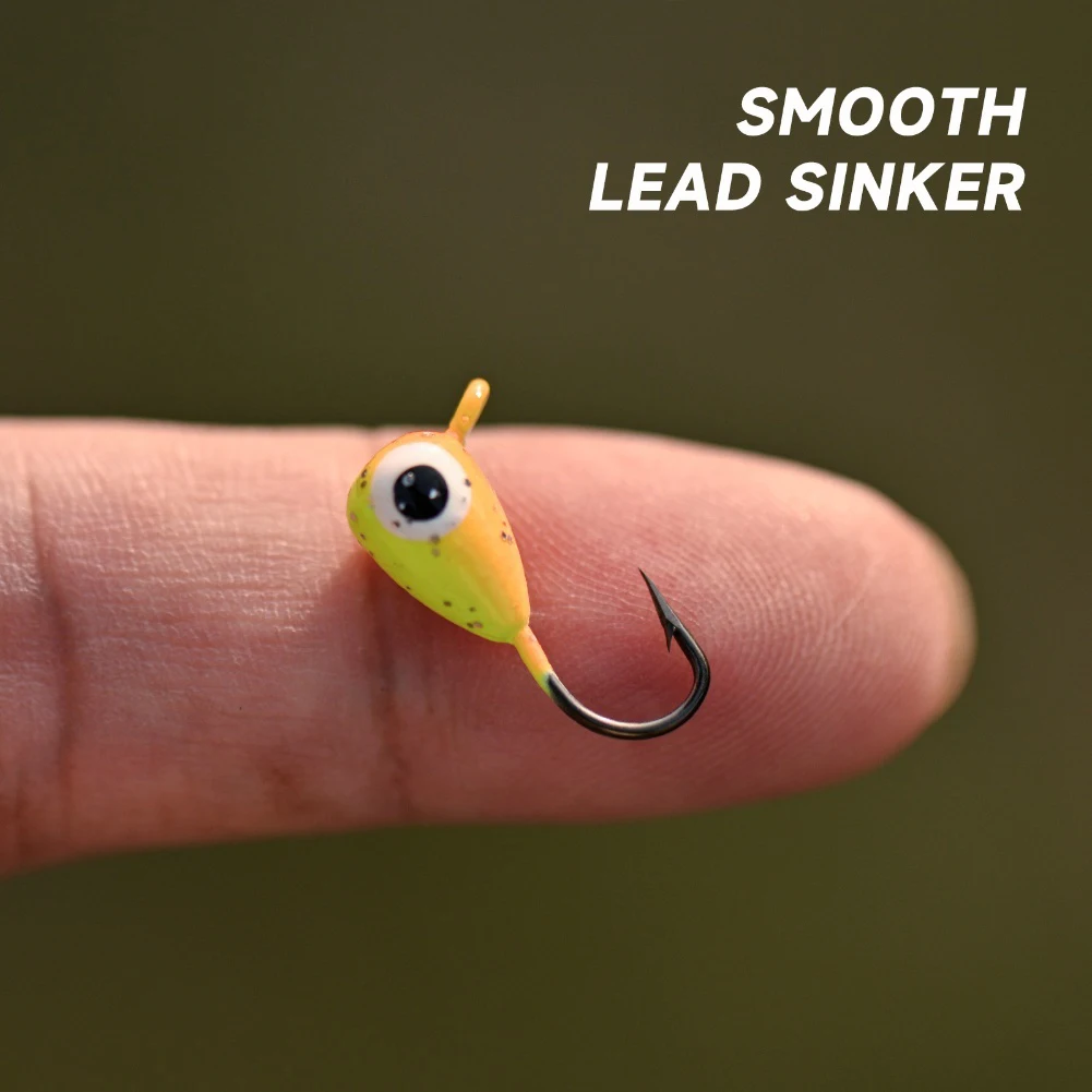 

30 шт., набор светящихся приманок для зимней рыбалки, крючки для жесткой наживки для окуня, краппи, форели, лосося, зимние рыболовные снасти, многоцветный ассортимент