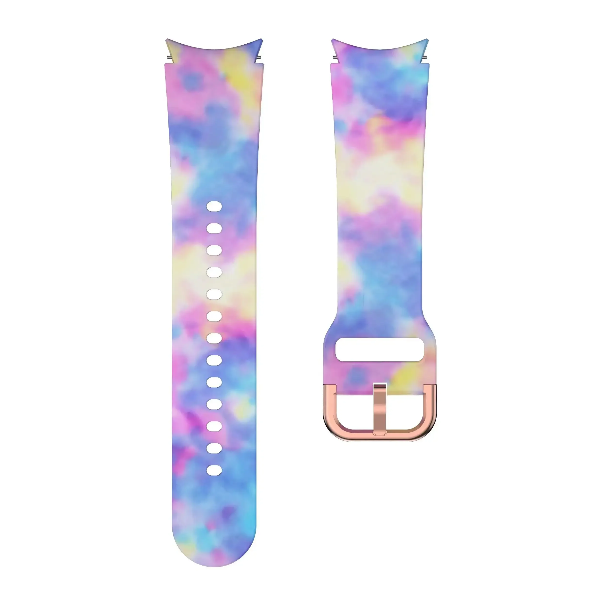 Printed Silicone Strap for Samsung Galaxy 7/6/5/4 40mm 44mm 5 Pro 45mm Color Bracelet Watchband for Watch 6 4 Classic 47mm 46mm