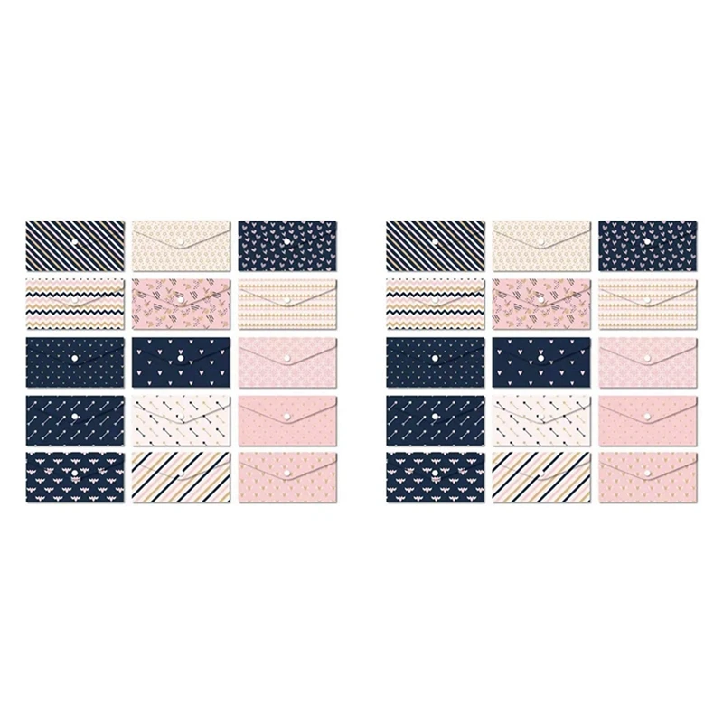 

30 шт., водонепроницаемые конверты-бумажники для планировщика