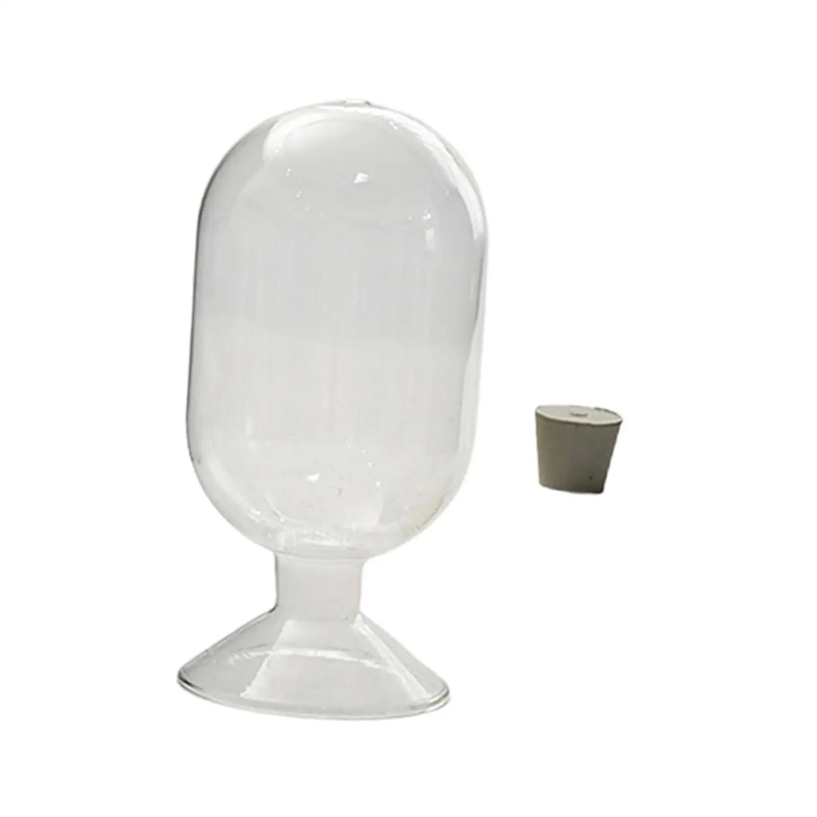 Clear Glass Storage Bottle with Lid Compact Candle Matches Holder Tiny Decorative Jar for Household Countertop Use