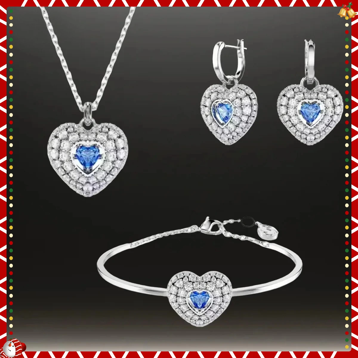 

2025 New Hot Sale High-End Ocean Love Design Necklace Pendant Earrings Bracelet Jewelry Set Classic Natural Gift Perfect Choice