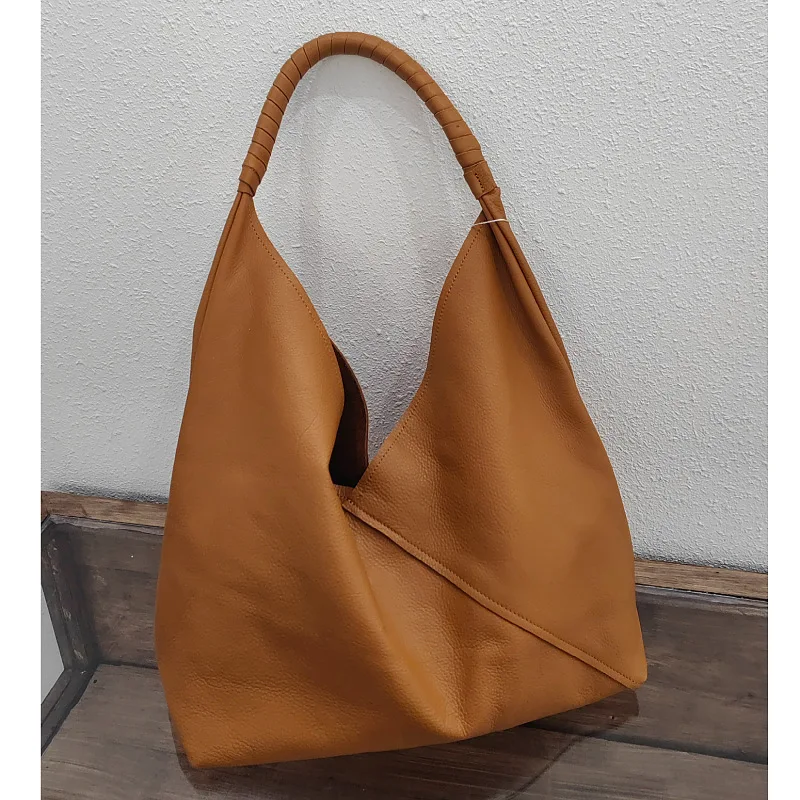 Women\'S New Senior Texture Soft Leather Shoulder Bag Commuter Retro Simple Handbag  High Quality Soft Office Ladies Leather