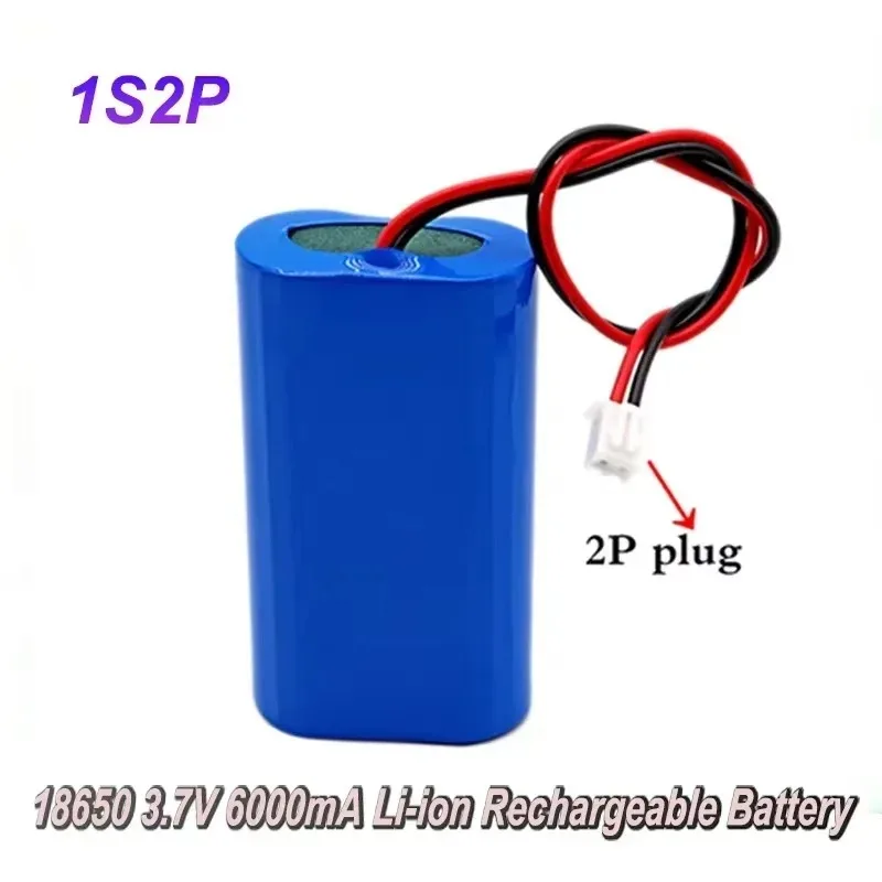 جديد 18650 1S2P 3,7 فولت 7000 مللي أمبير Batería De Litio قابل لإعادة الشحن مكبر للصوت Placa De Protection Del Altavoz + Enchufe De XH-2P
