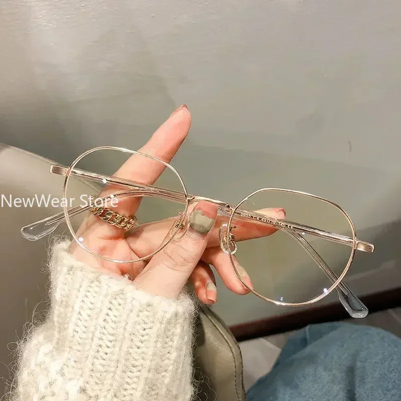 Luxury Myopia Glasses Classic Vintage Anti-blue Light Eyeglasses Women Men Minus Diopter Eyewear Prescription with 0 -0.5To -6.0