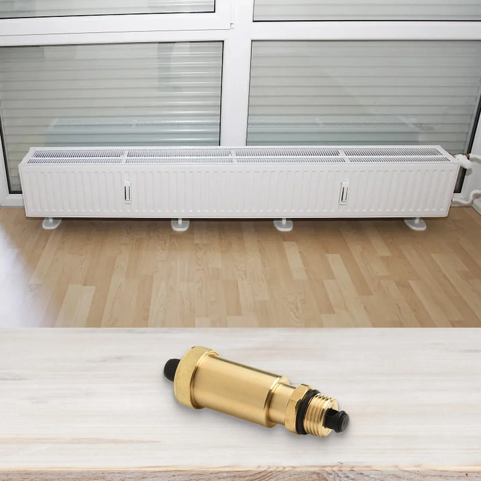 Quick Vent Valve for Heating Applications Automatic Brass Valve with Shutoff Functionality Max Pressure 10 Bar