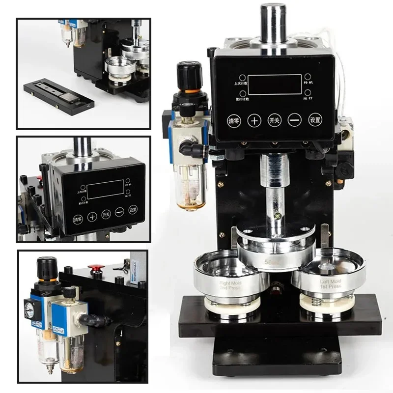 

Портативный пневматический станок для изготовления значков, самодельный дырокол, автоматический индукционный Штамповочный Инструмент с формовкой, настольный стальной корпус