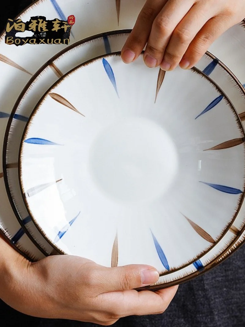 

Креативная японская тарелка Boya Xuan Cerc, креативная японская обеденная посуда для ветра, фруктовая ложка Di Fi, фарфор для домашнего использования