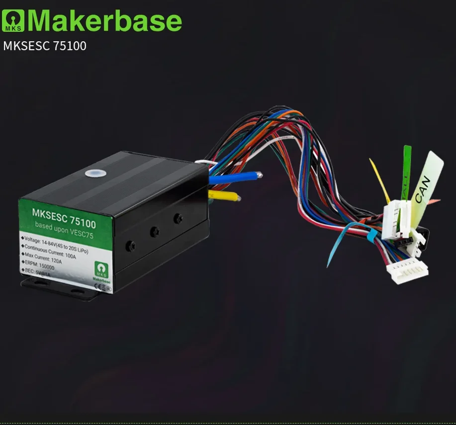 Makerbase VESC 75100 75V 100A High Power Electric Skateboard Scooter Ebike Controller Based on Benjamin VESC6