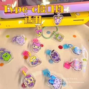 Tamagotchi Acrylic Dust Plug Type-C Tamagotchi Uni Switch Kawaii Pendant Pendant Birthday Gift 4u pix meets