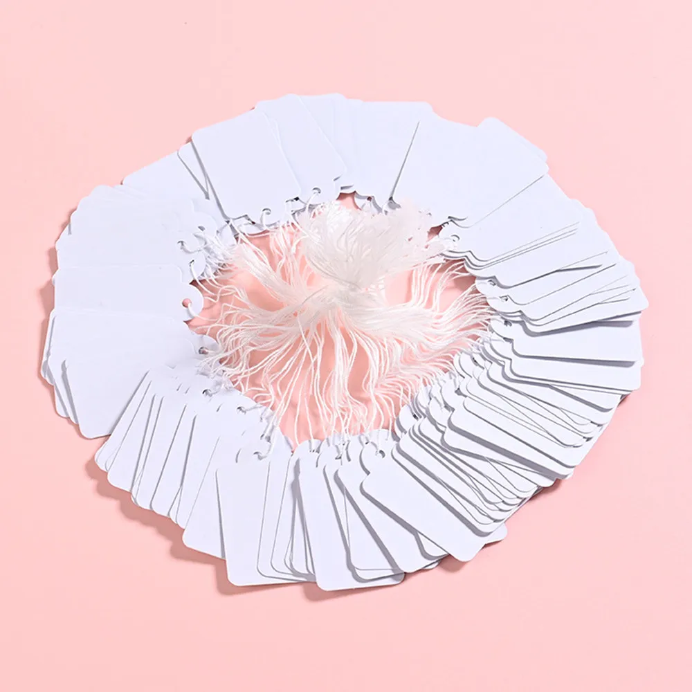 1000 قطعة شارة سعر المجوهرات البيضاء للمجوهرات الملابس العلامة ث/سلسلة معلقة العلامة