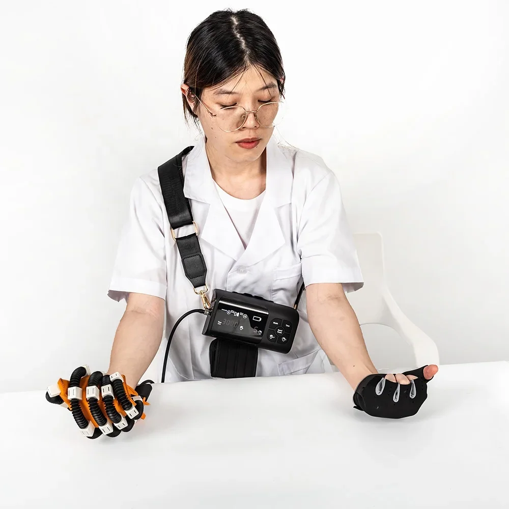 Intelligent rehabilitation mitten and Stroke hemiplegia finger trainer Pneumatic hand function rehabilitation robots