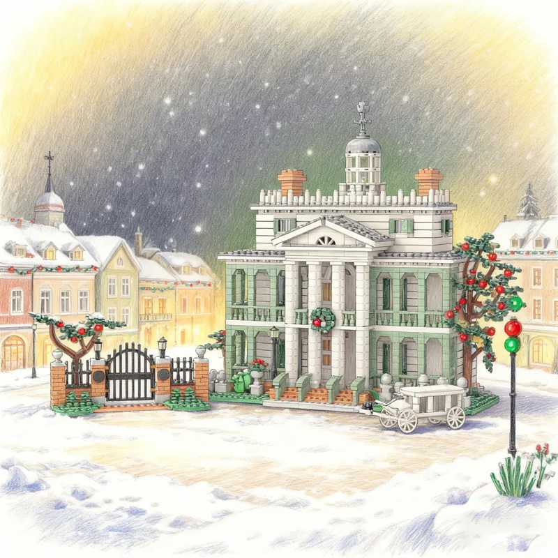 

3944pcs MOC The Haunted Mansion Disneying Model Building Blocks Architecture Christmas Gifts Idea Brick Education Toys Kids