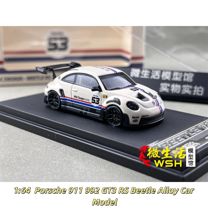 

1:64 Super Sports Car 911 992 GT3 RS Beetle, die-cast alloy model, for teenagers to play with, decoration item, birthday gift.