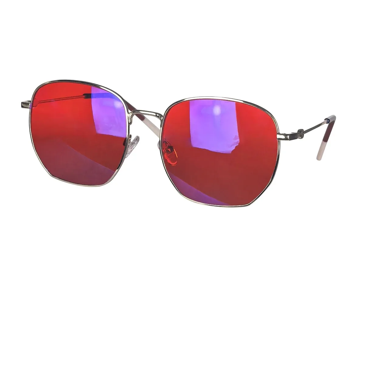 SHINU better Sleep Rote Linse Blaulicht-blockierende Brille Herren-Gaming-Brille mit orangefarbenen Gläsern, blaues Lichtfilter, Metallrahmen – Detail 13