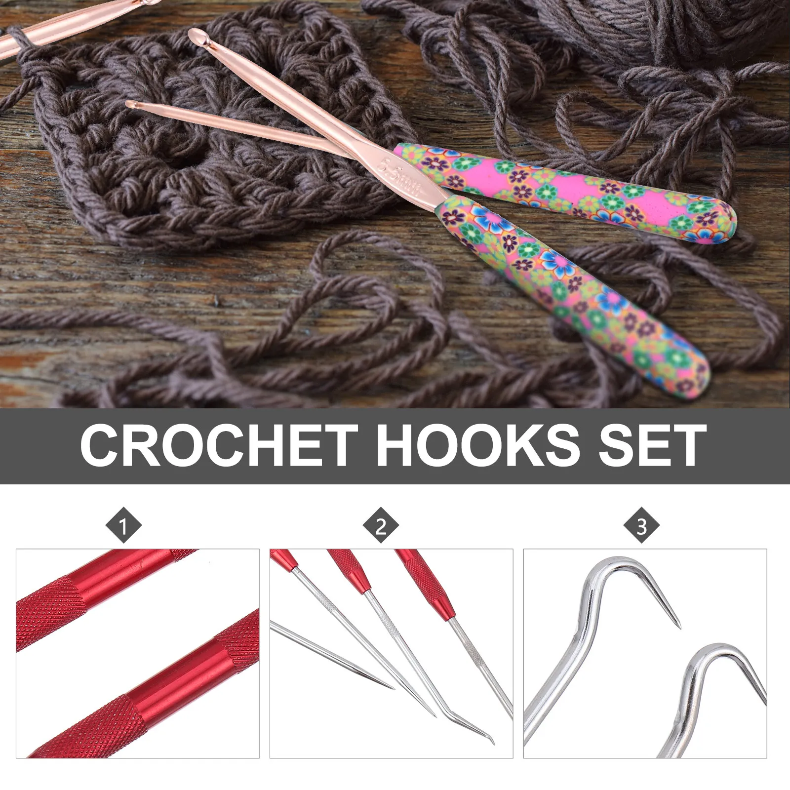 2세트 미니 코바늘 O링 니들 오일씰 훅 알루미늄 합금 - Crochet Hook Set 리뷰 및 가격