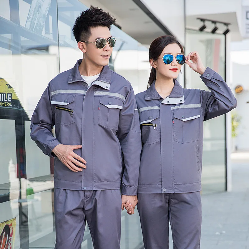 Spring Work Clothing Men Women Wear-resistant Breathable Factory Workshop Labor Insurance Warehouse Mechanical Work Uniforms 4x