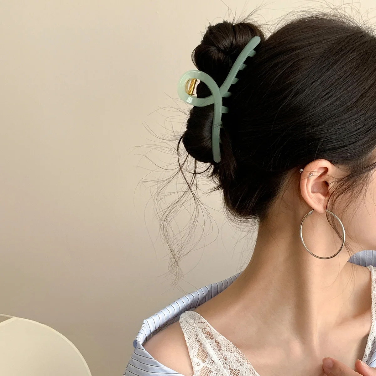 

Large Size ark Clip Hair ips Women's Simple Faionable Hair Accories Magic Girl Brand Sweet Sle Fre out