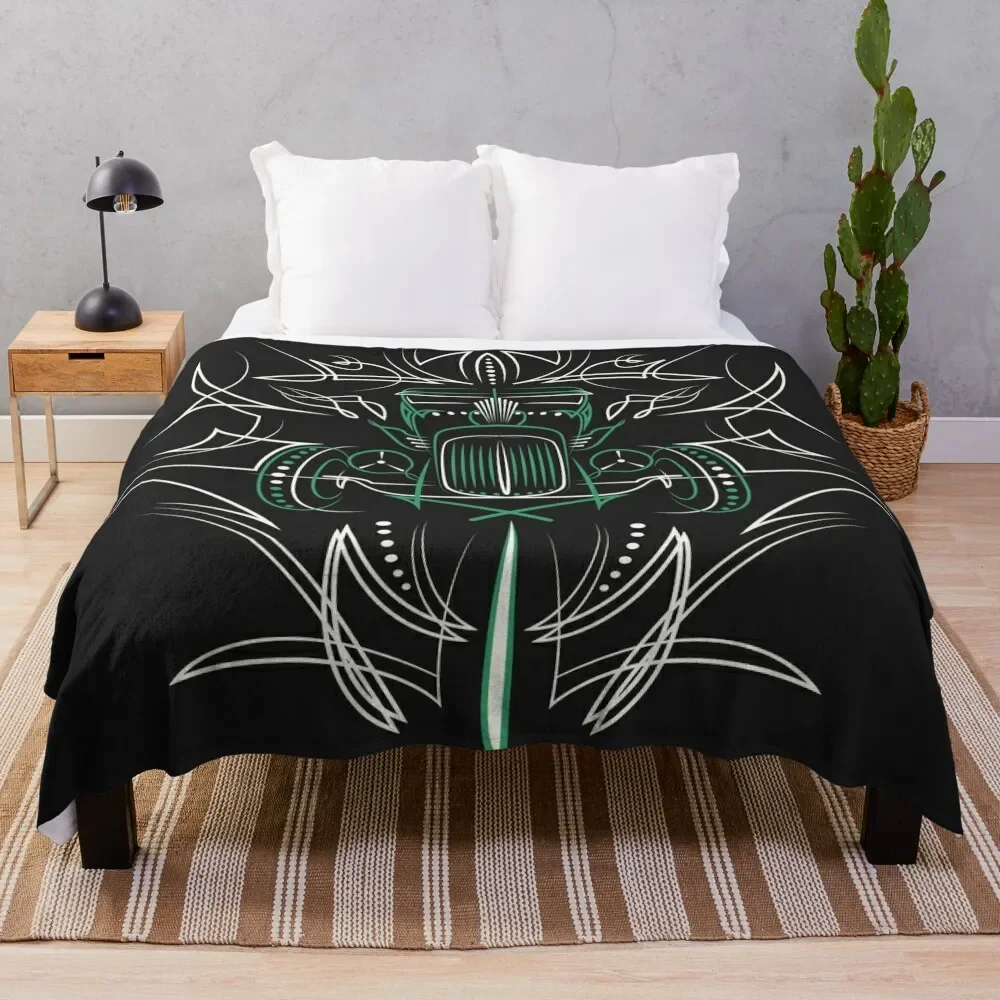 

Hot Rod Pinstriping Throw Blanket Summer Beddings Bed covers Blankets