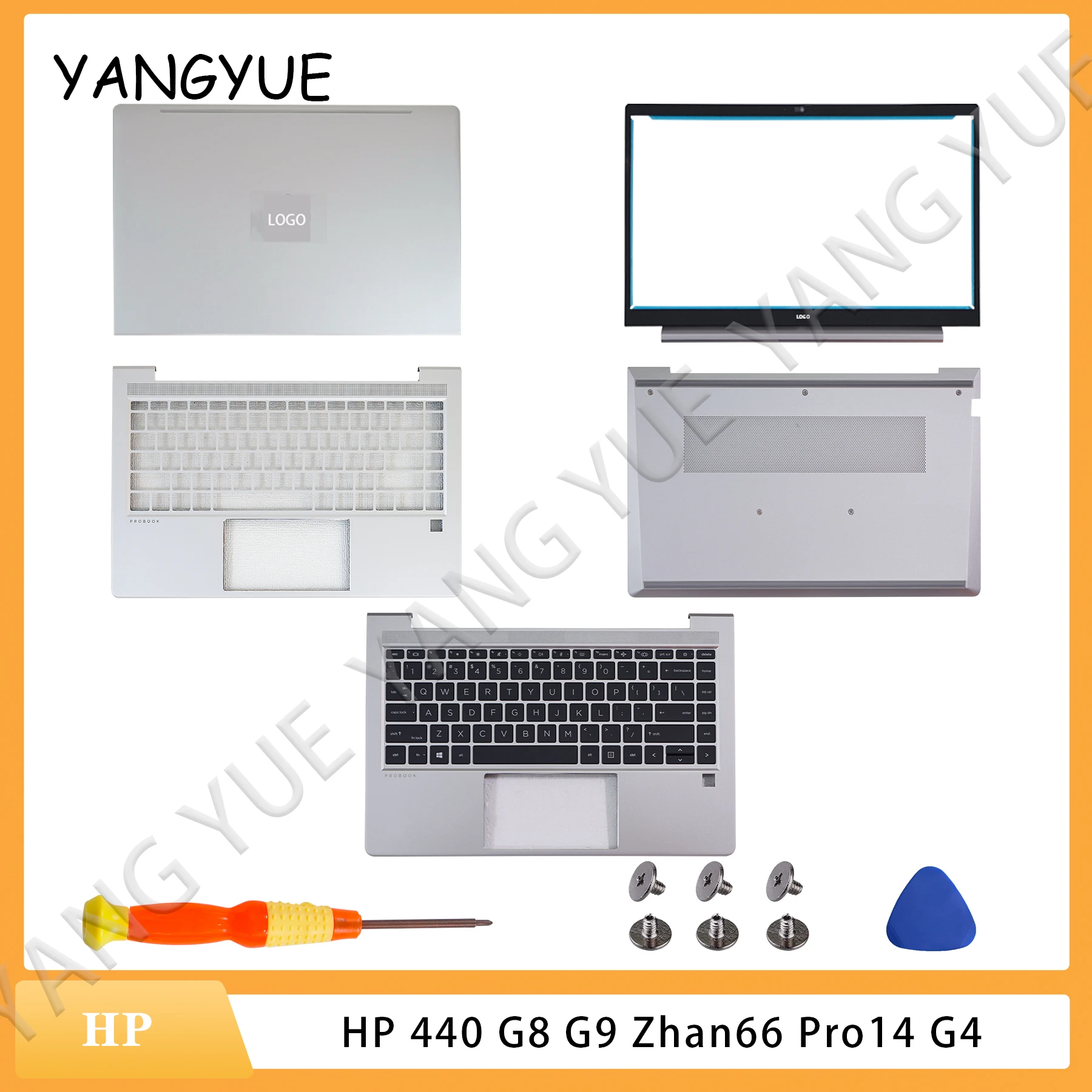 laptop suportes para hp 440 g8 g9 zhan66 pro14 g4 notebook tampa traseira moldura frontal caixa inferior matebook capa novo 01