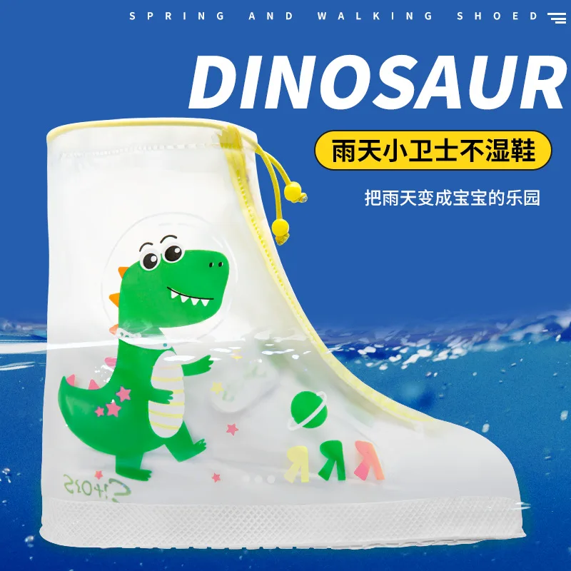 Foldable Children's Waterproof Rain Boots Wear-resistant Girls Thickened Rain Boots Student Non-slip Shoe Covers With Bottoms