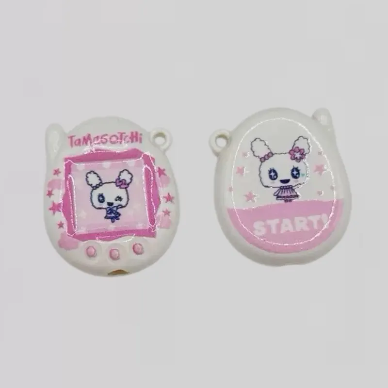 1-6 Stück Tamagotchi-Perlen-Zubehör, Acryl-Cartoon-Arcade-Maschinen-Perlen, DIY-Schlüsselanhänger, Schmuckmaterial, lustige Dekoration K – Detail 8