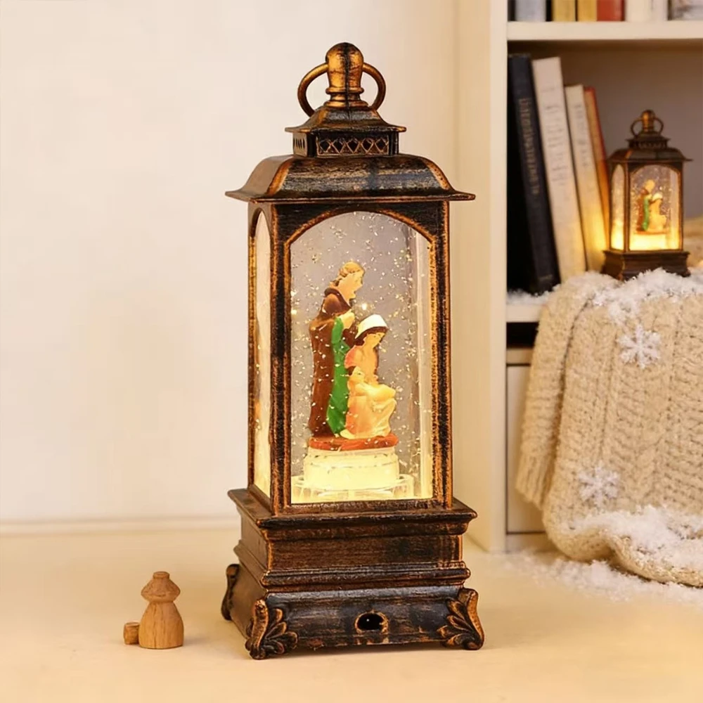 

Christmas LED Wind Lights Water-filled Wind Lamp Santa Claus Snowman Square Wind Light Decoration Home Holiday Night Lights Gift