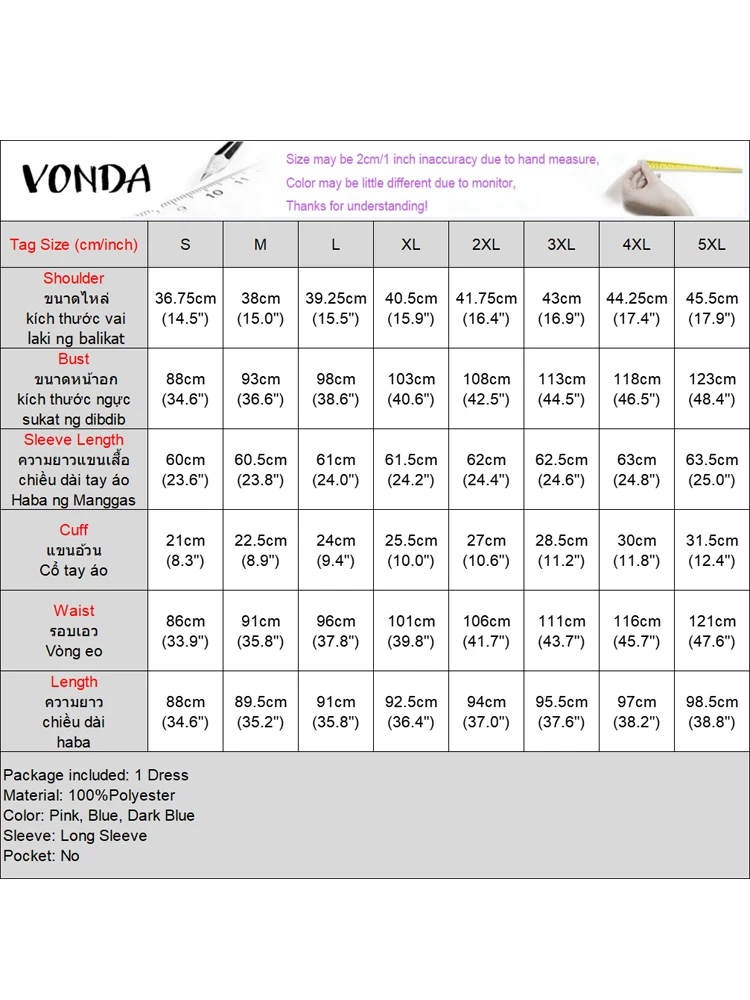 ชุดเดรสผู้หญิงสไตล์โบฮีเมียน VONDA ปี 2025 แขนยาว เซ็กซี่ แบบมินิเดรส แฟชั่นฤดูใบไม้ร่วง แต่งผ้าปะติดระบาย ชุดเดรสสั้นสำหรับงานปาร์ตี้