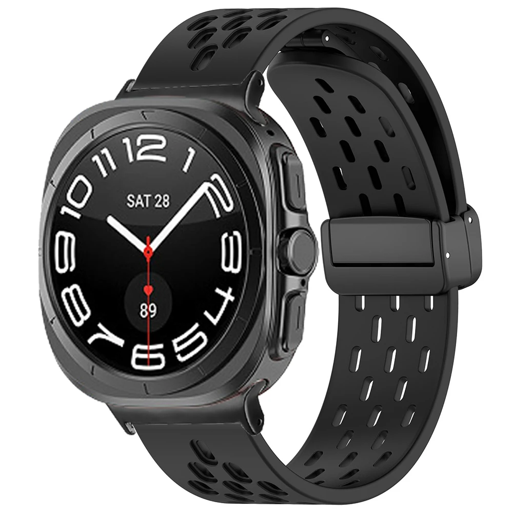 Ремешок силиконовый для Samsung Galaxy Watch Ultra 47 мм, браслет с магнитной застежкой для Galaxy Ultra 47 мм