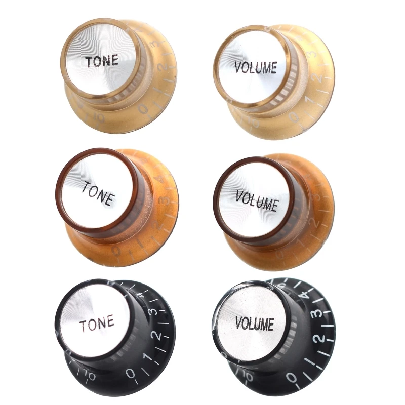 yunyun Acrylic Tone Speed ​​Control Knobs Set Suitable for Gibson Les Pau l Electric Guitar