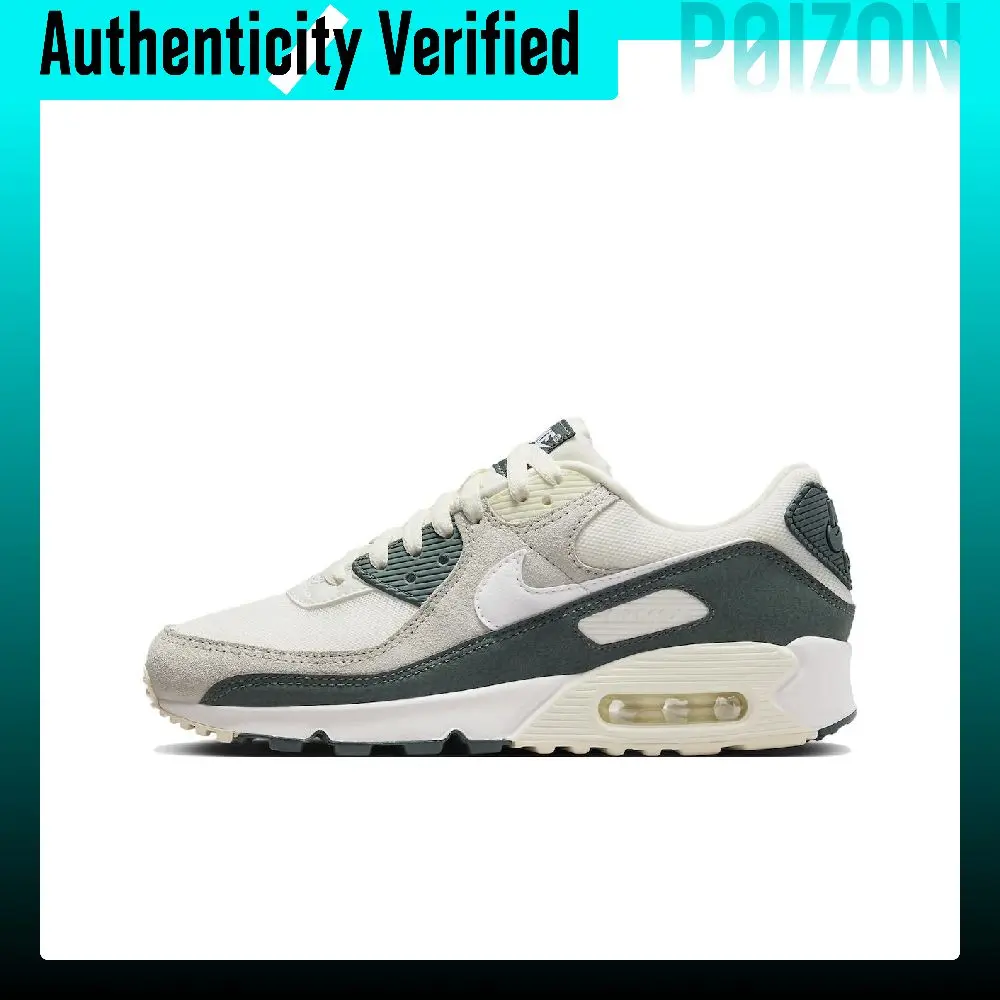 Nike Air Max 90 'Vintage Green' Mesh, Leather, Suede Low top Casual Shoes Women's Beige Green FZ5163-133