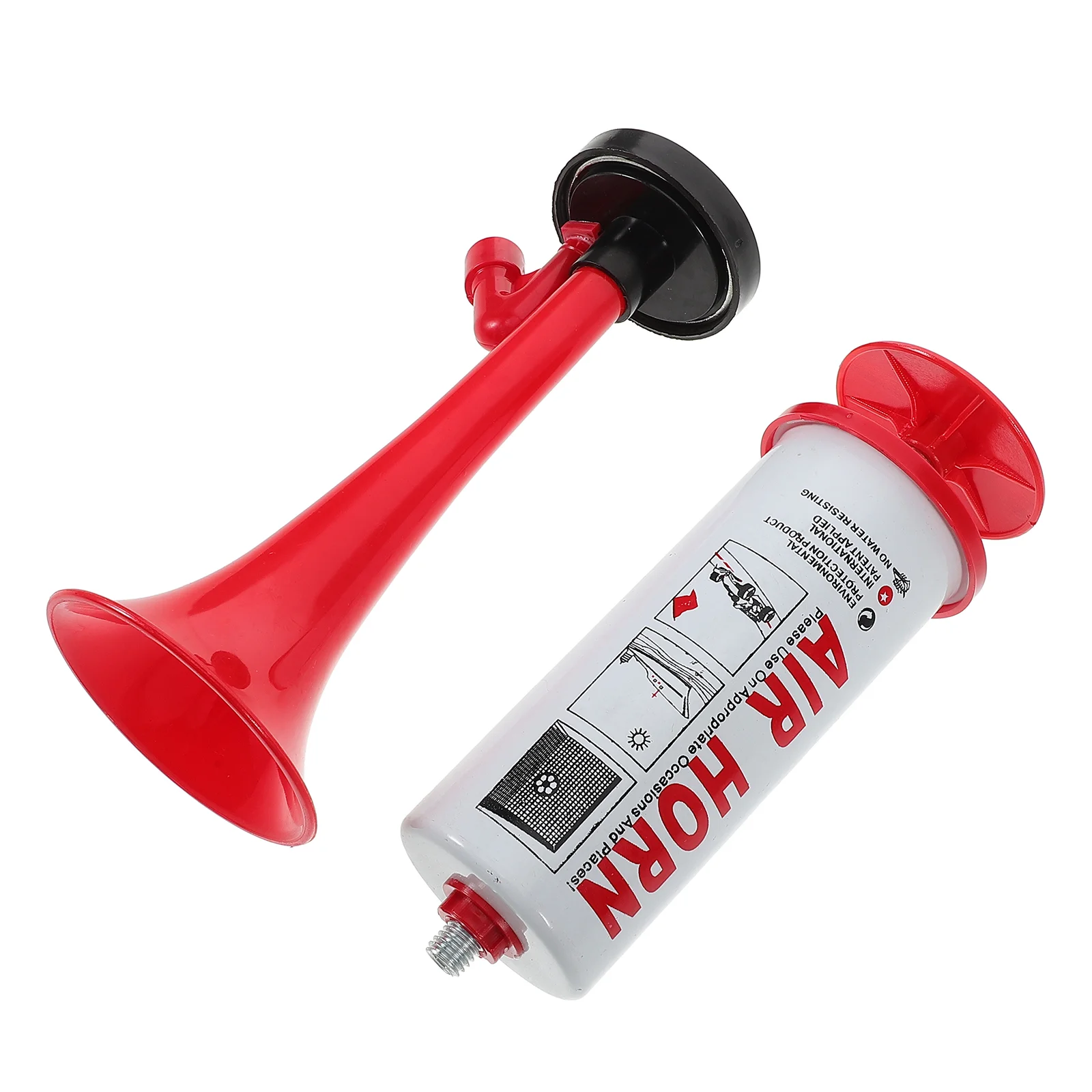 2 Pcs Portable Air Horn Party Airhorn Hand Held Horns Red Soccer Cheering Boat Reusable