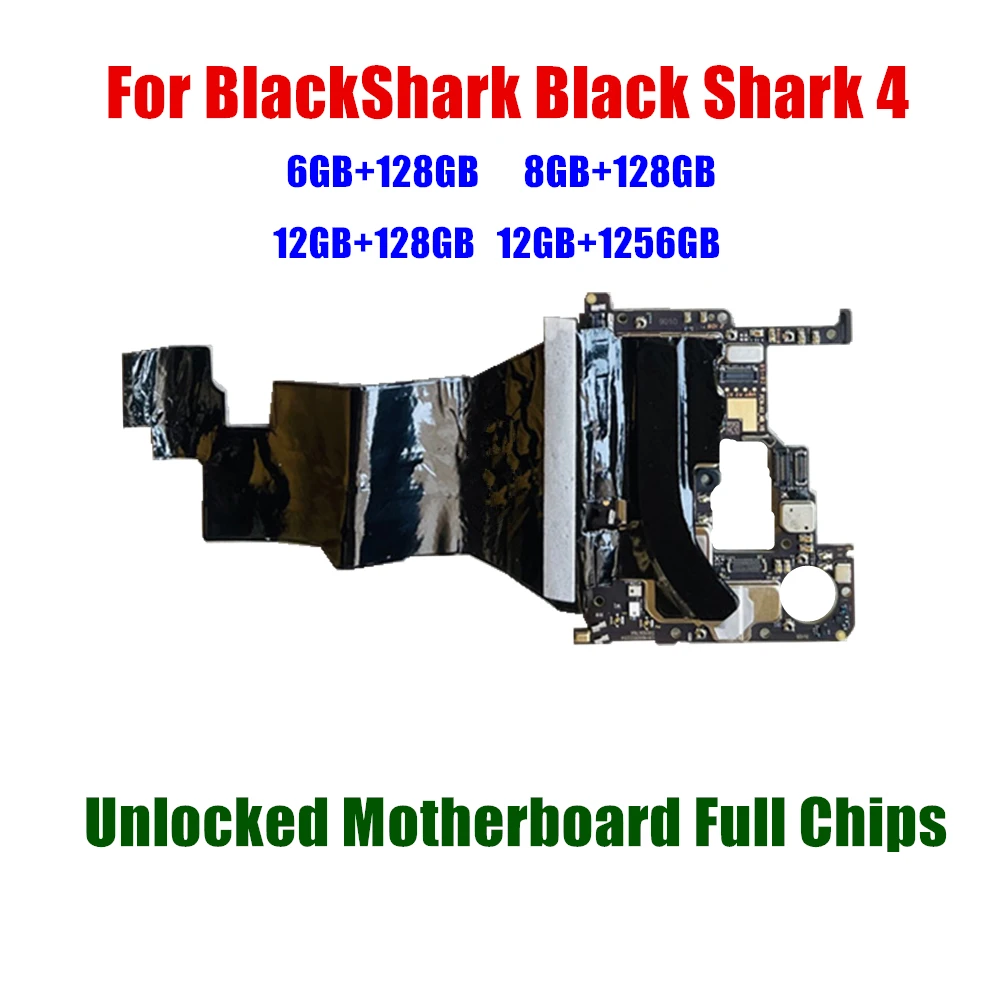 Unlocked Main Mobile Board Mainboard Motherboard With Chips Circuits Flex Cable For BlackShark 4 Black Shark 4 4th